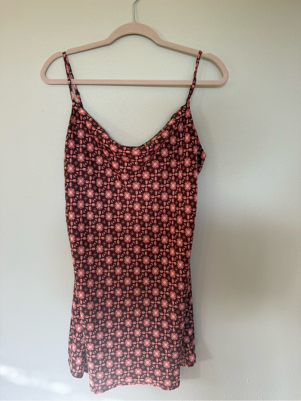 O’Neil Floral Pink and Brown Slip Dress